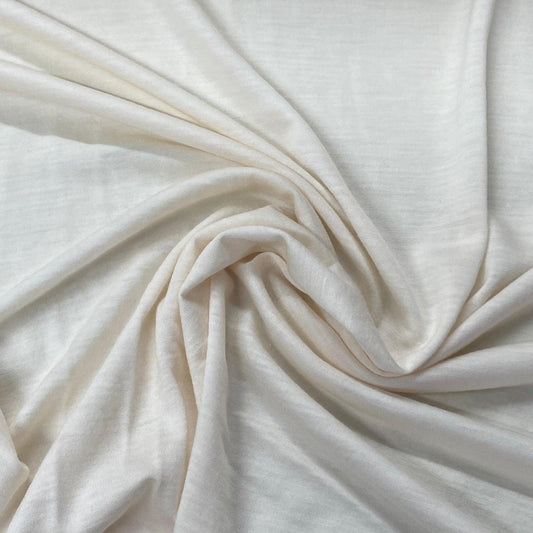 Vanilla Superfine Merino Wool Jersey Fabric - Nature's Fabrics