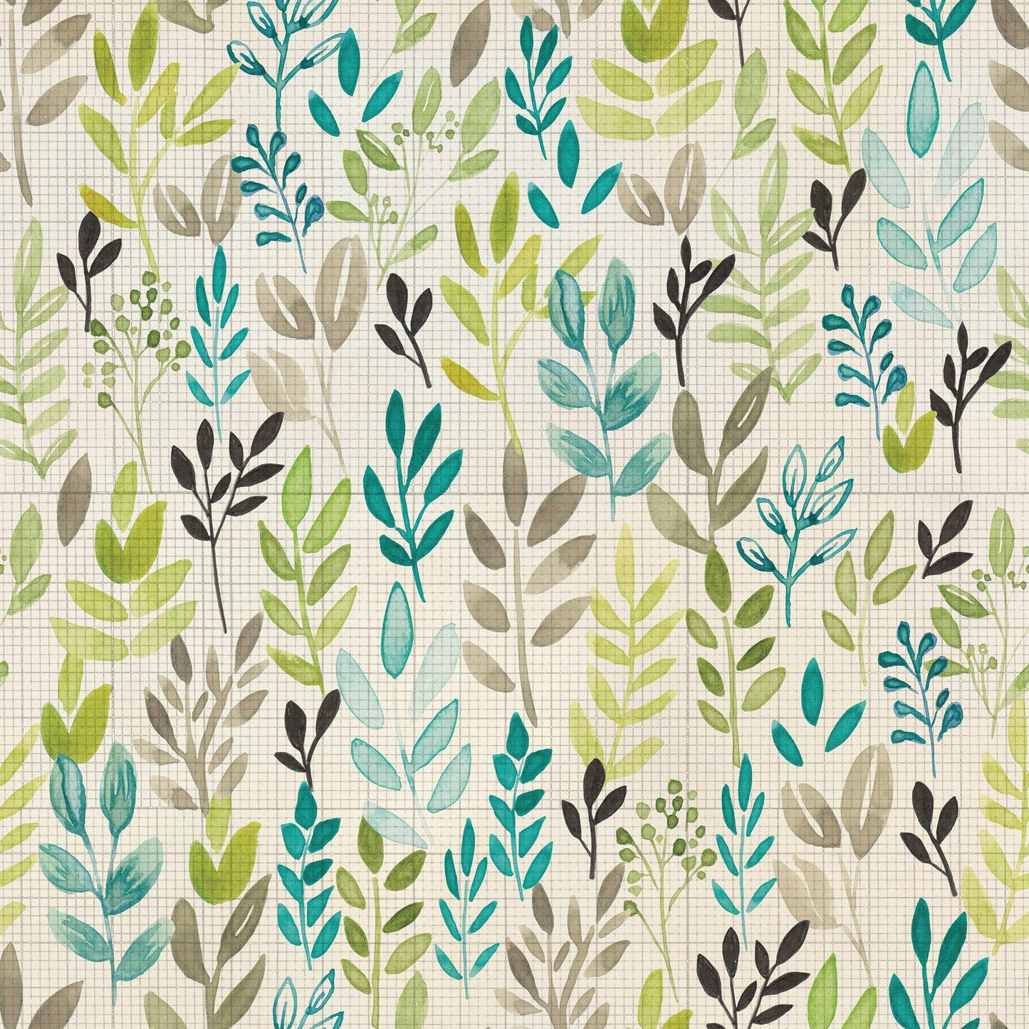 Vintage Sprigs on Bamboo Stretch French Terry Fabric - Nature's Fabrics