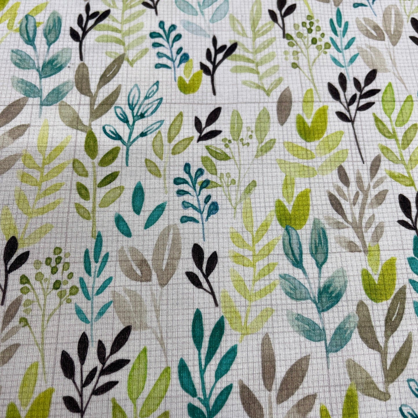 Vintage Sprigs on Bamboo Stretch French Terry Fabric - Nature's Fabrics