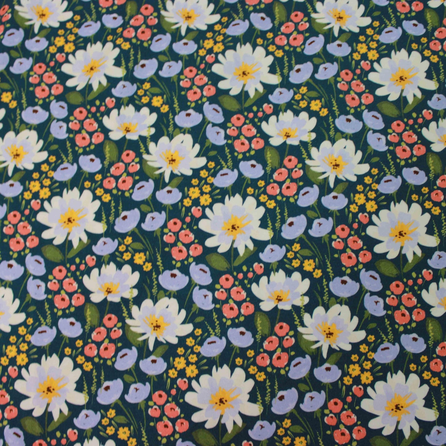 Walk in the Garden on Bamboo/Spandex Jersey Fabric - Nature's Fabrics