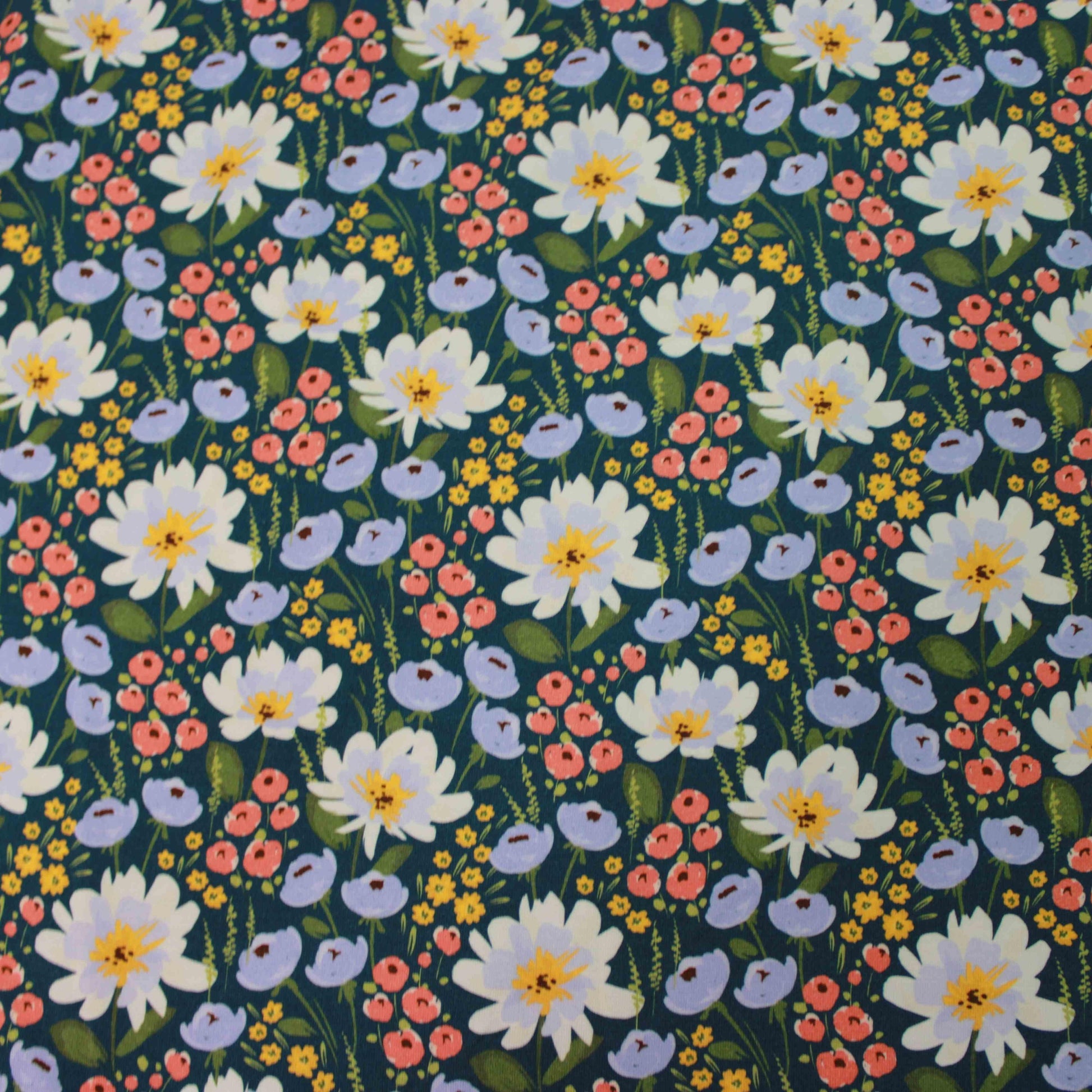Walk in the Garden on Bamboo/Spandex Jersey Fabric - Nature's Fabrics