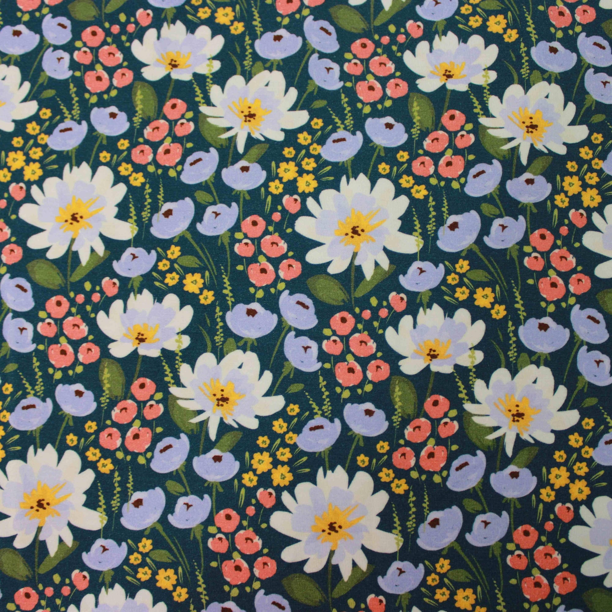 Walk in the Garden on Bamboo/Spandex Jersey Fabric - Nature's Fabrics