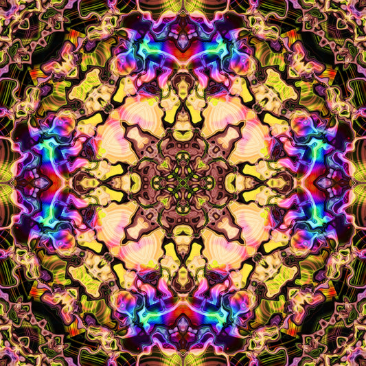 Watercolor Kaleidoscope 1 mil PUL Fabric - Made in the USA - Nature's Fabrics