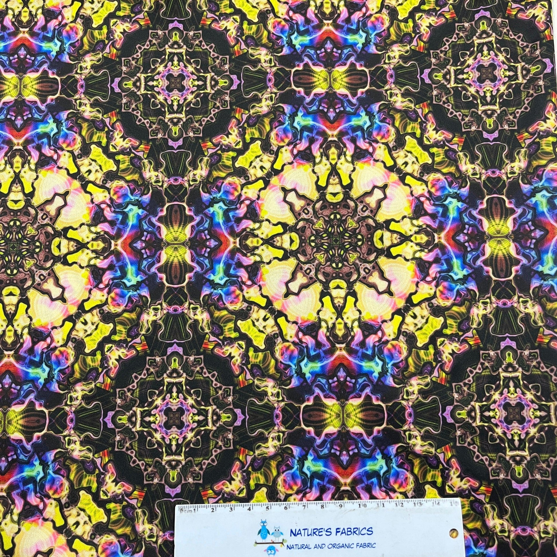 Watercolor Kaleidoscope 1 mil PUL Fabric - Made in the USA - Nature's Fabrics