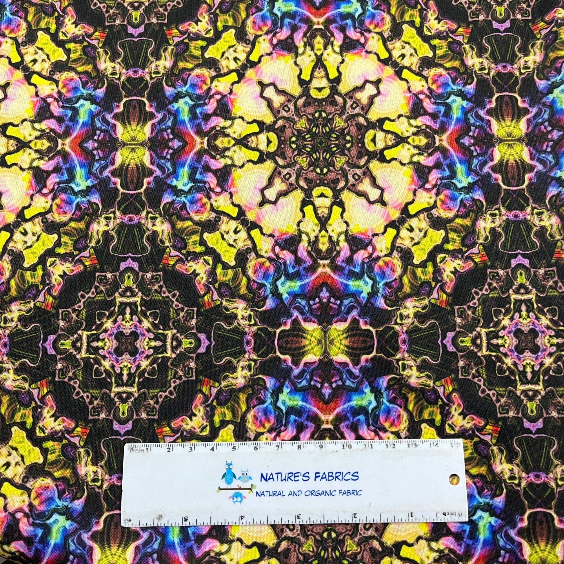 Watercolor Kaleidoscope 1 mil PUL Fabric - Made in the USA - Nature's Fabrics
