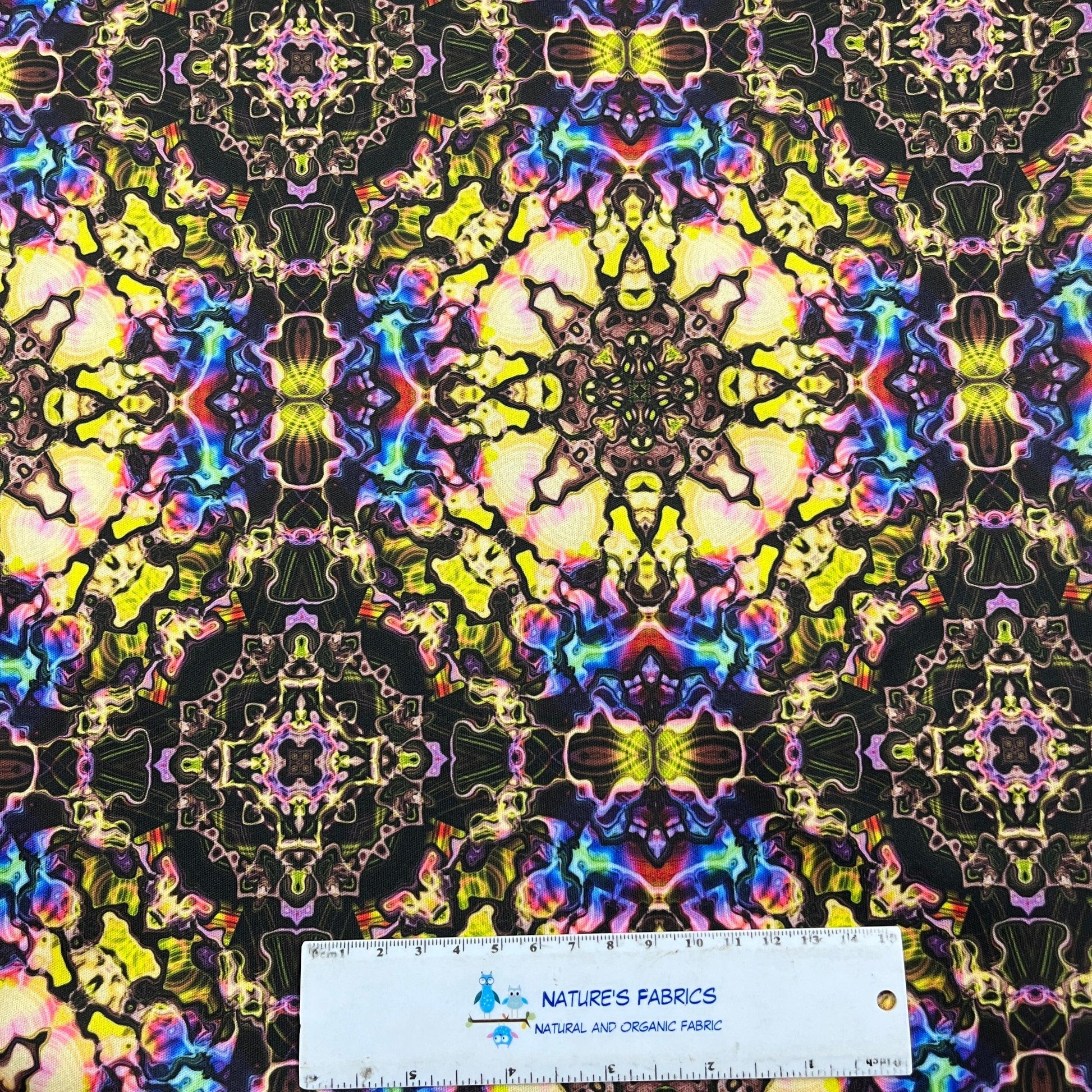 Watercolor Kaleidoscope 1 mil PUL Fabric - Made in the USA - Nature's Fabrics