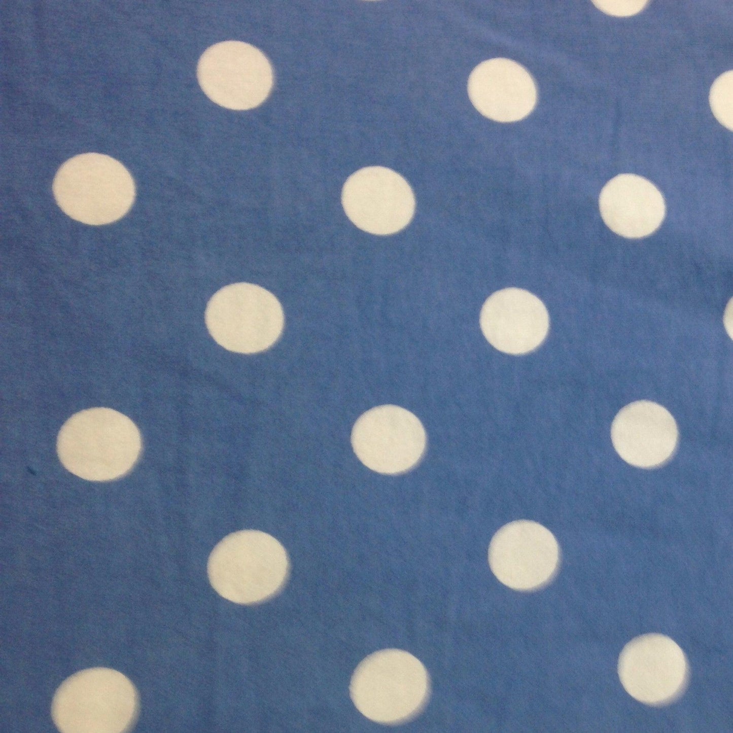 White 3/4" Dots on Medium Blue Cotton/Spandex Jersey