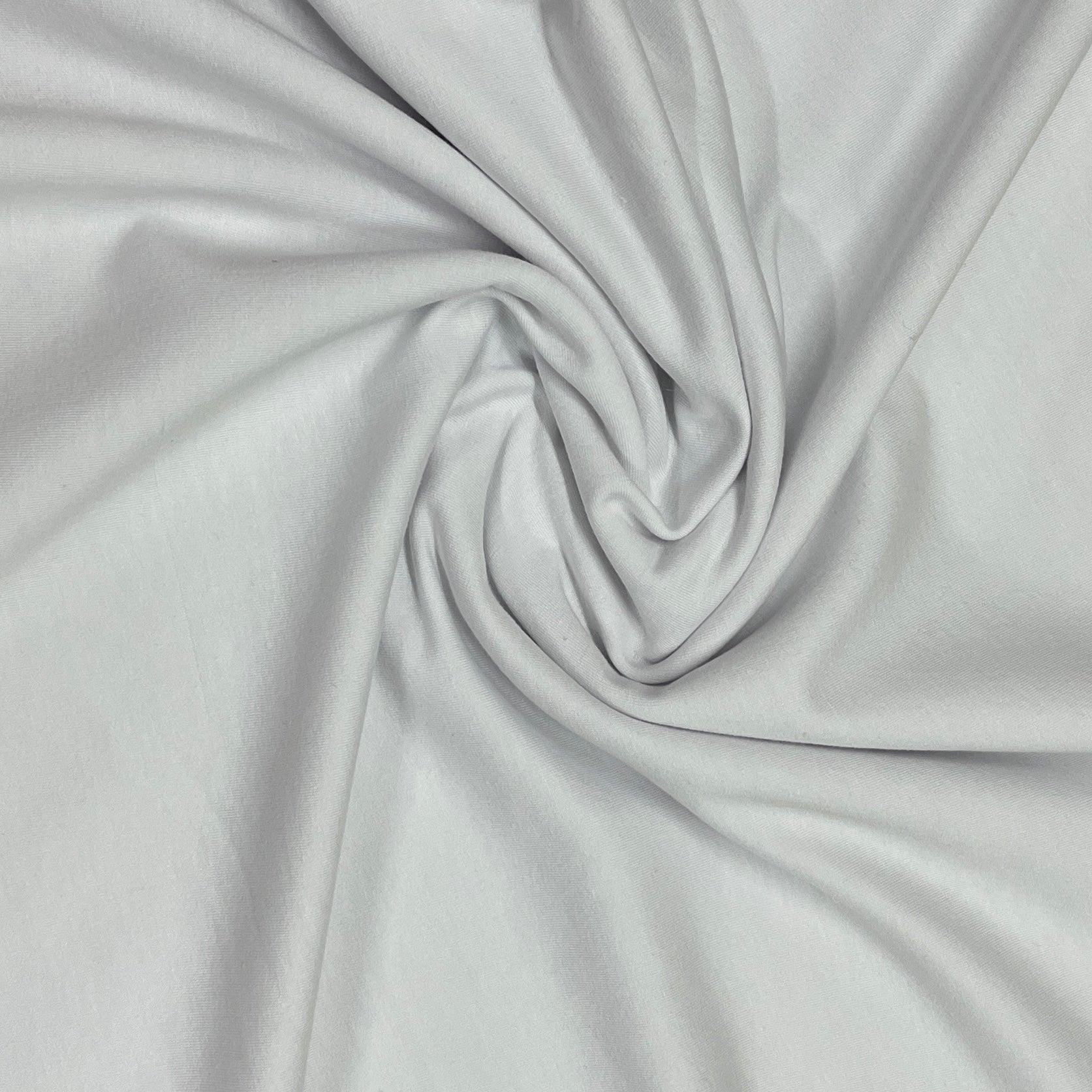 White Bamboo Stretch Fleece Fabric - 290 GSM - Knit in the USA, $12.60/yd - Rolls - Nature's Fabrics