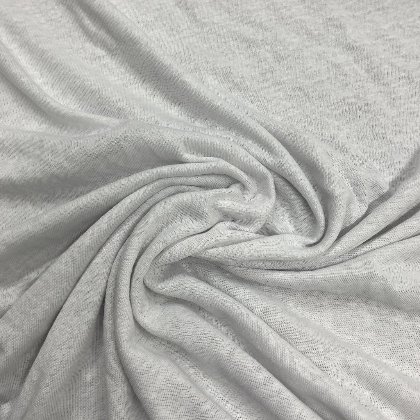 White Linen Blend Jersey - Nature's Fabrics