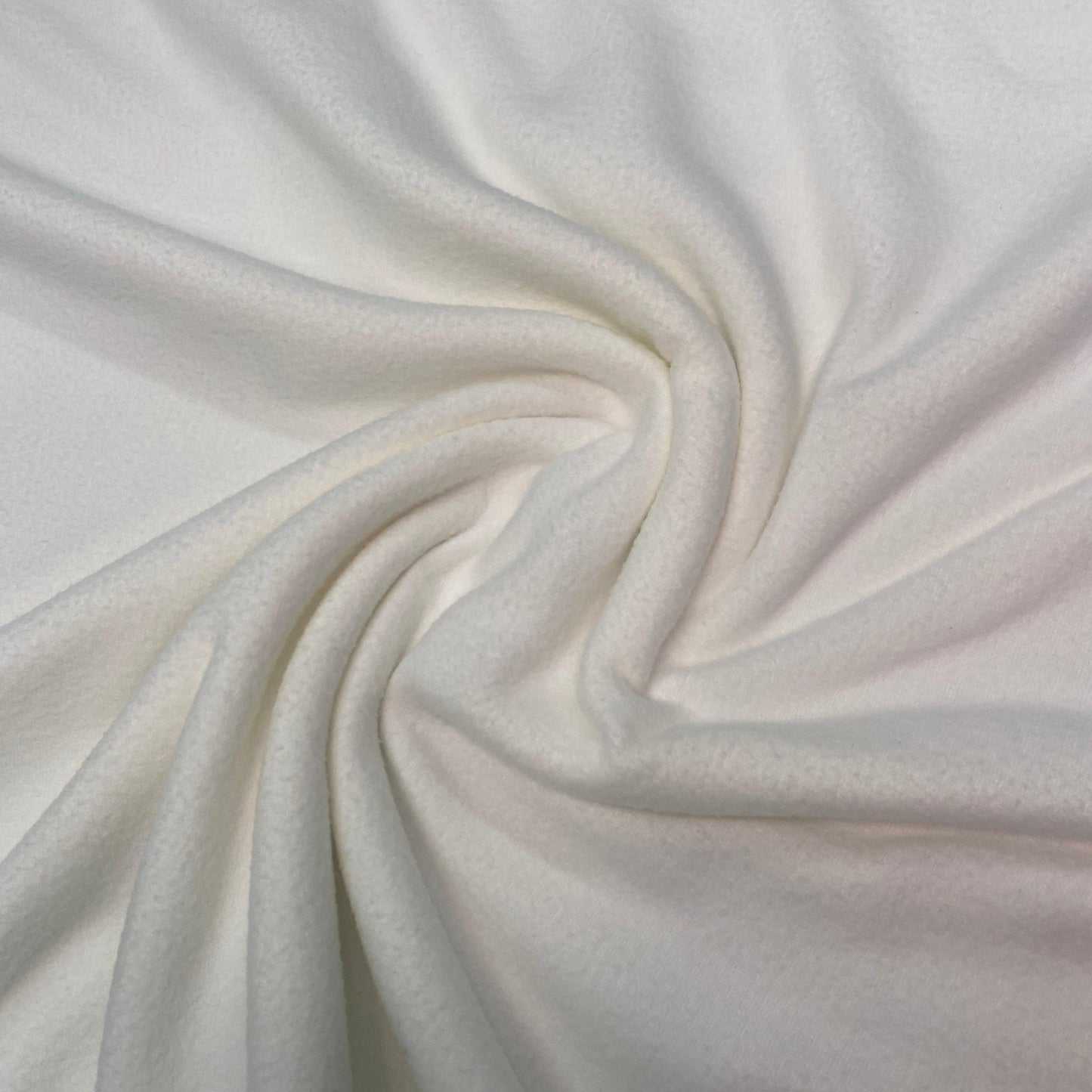 White Microfleece Fabric - 180 GSM - Nature's Fabrics