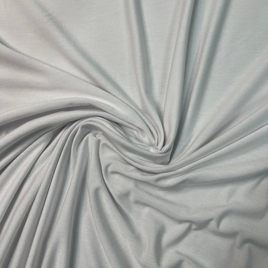 White Modal/Spandex Jersey Fabric - 165 GSM - Nature's Fabrics