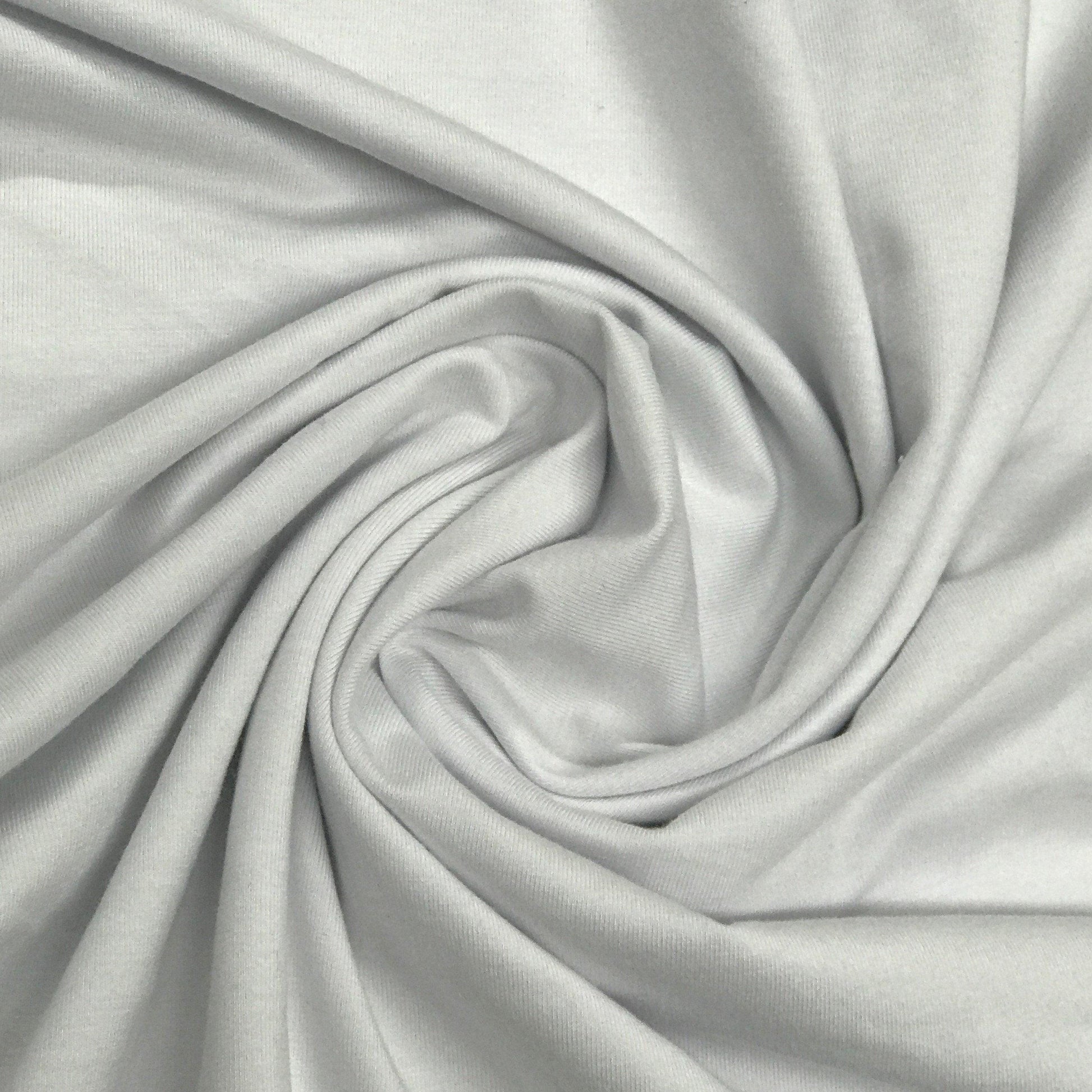 White Tencel/Organic Cotton/Spandex Jersey Fabric - 250 GSM - Nature's Fabrics