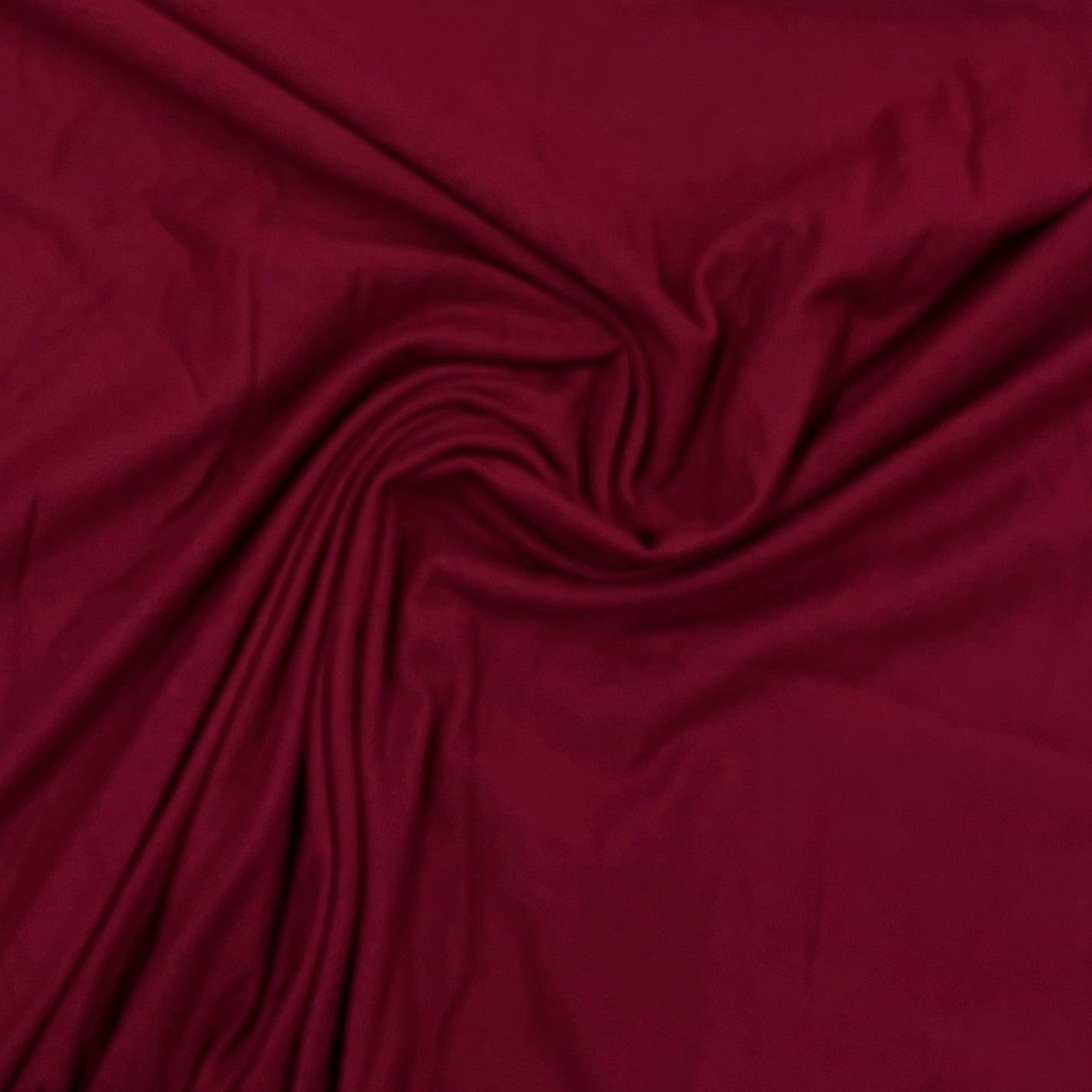 Wine Polyester Rib Knit Fabric - Nature's Fabrics