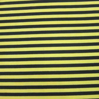Yellow and Black Stripe on Poly/Spandex Jersey