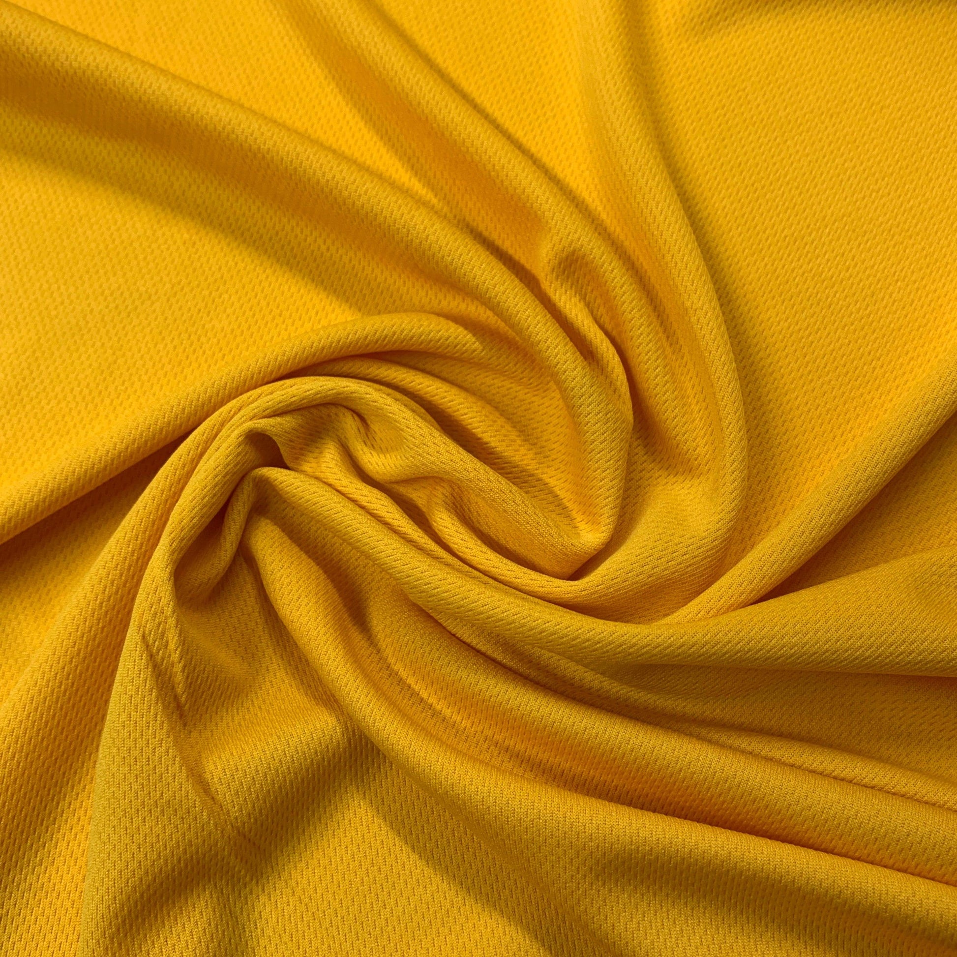 Yellow Gold Polyester Athletic Wicking Jersey Fabric – Nature's